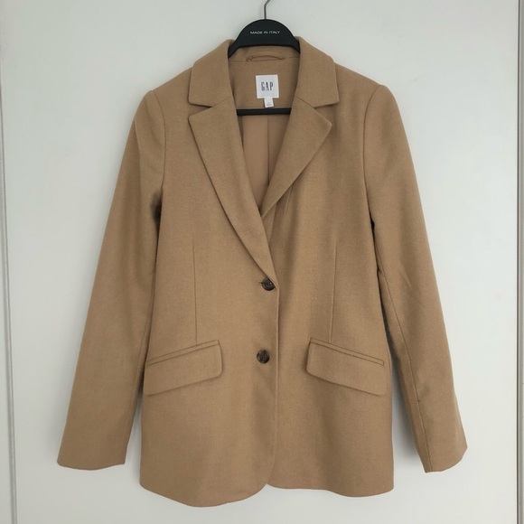 Gap Beige/Tan Wool Blazer Jacket - Picture 4 of 10